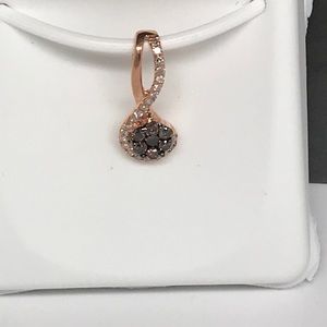 14 k rose gold and .25 ct diamond